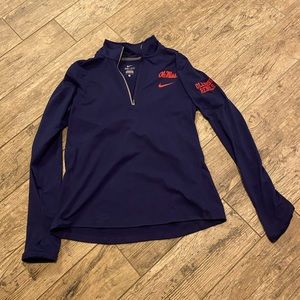 Nike Ole Miss Rebels women’s Large Dri-fit 1-4 zip pullover jacket